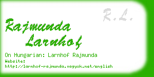 rajmunda larnhof business card